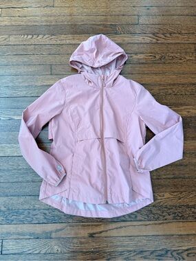 Gerry rose pink packable rain jacket with hood size small